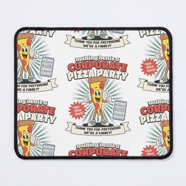 Item preview, Corporate Pizza Party Funny Office Humor Vintage Mascot Graphic designed and sold by DreamPetal.