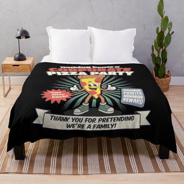 Item preview, Corporate Pizza Party Funny Office Humor Vintage Mascot Graphic designed and sold by DreamPetal.