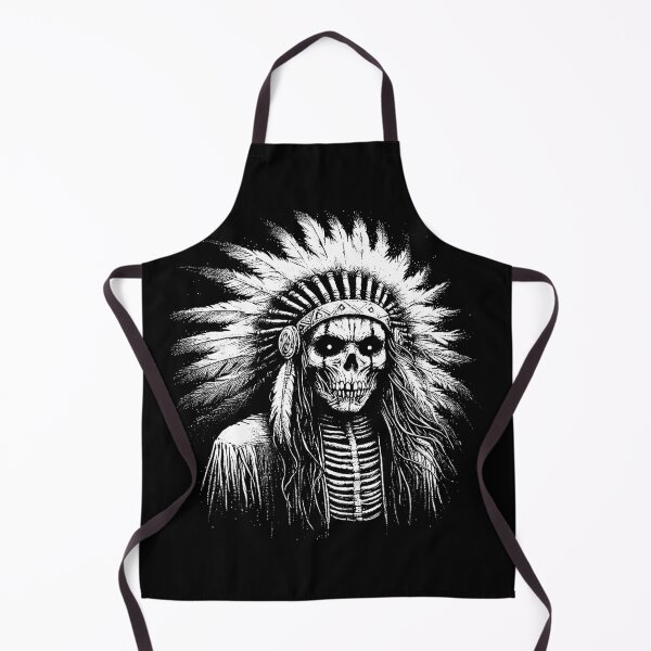 Item preview, Dark Art Indian American Skull Skeleton Warrior designed and sold by MORSPECTIVE.