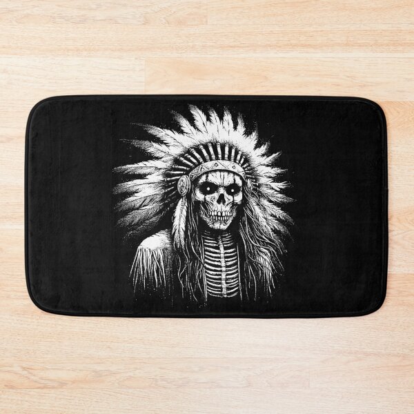 Item preview, Dark Art Indian American Skull Skeleton Warrior designed and sold by MORSPECTIVE.