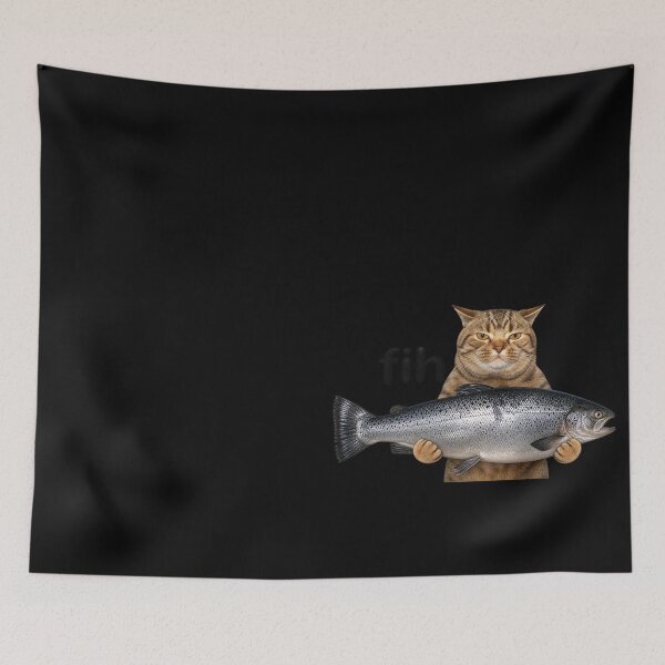 Item preview, Fih Cat Holding Fish designed and sold by NgumohaLanke.