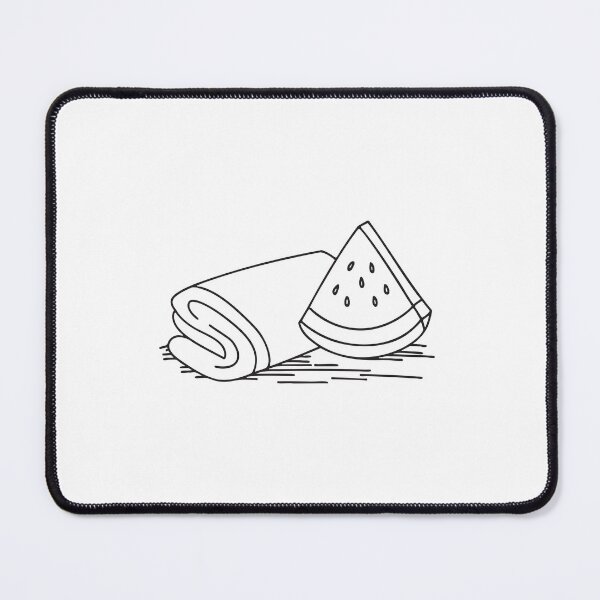 Item preview, A slice of watermelon on grass beside a towel designed and sold by rasagamastore.