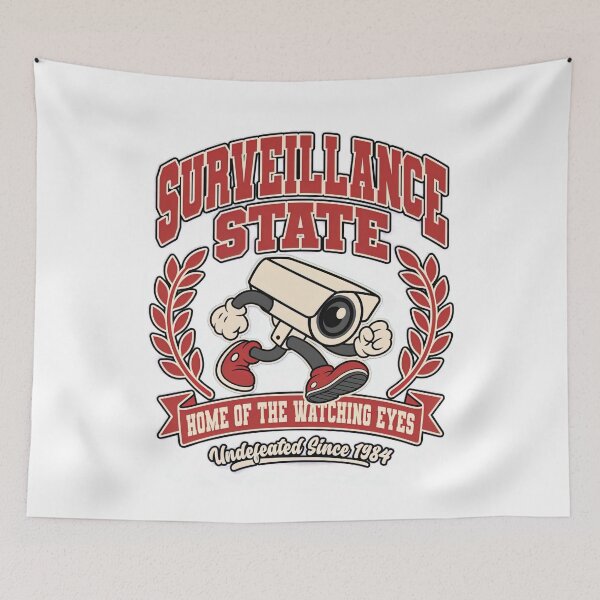 Item preview, Surveillance State Undefeated Since 1984 Vintage CCTV Mascot Graphic designed and sold by LunaBeautiful.