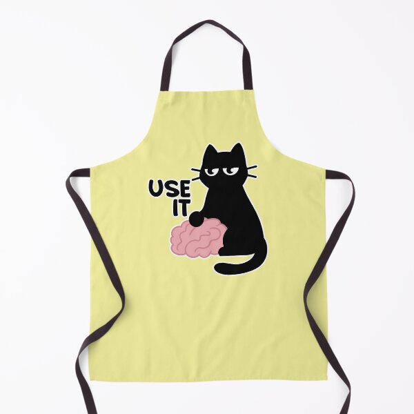 Item preview, Black Cat Use Your Brain Drawing designed and sold by magdalenanegra.