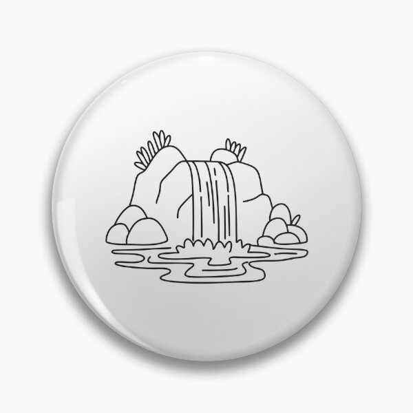 Item preview, A waterfall cascading beside a cluster of rocks at the river designed and sold by rasagamastore.