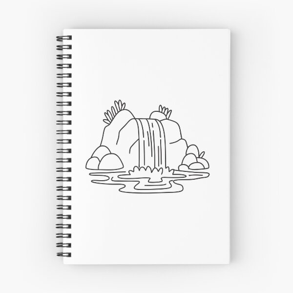 Item preview, A waterfall cascading beside a cluster of rocks at the river designed and sold by rasagamastore.