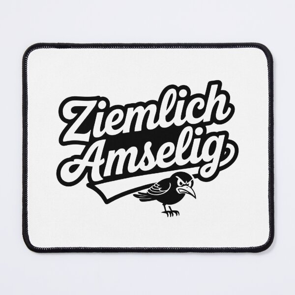 Artikelvorschau, Ich finde das ziemlich amselig – Vogel Wortspiel Design entworfen und verkauft von LoFizzy.