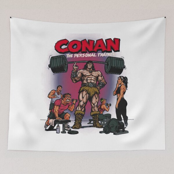 Item preview, The Barbarian Personal Trainer Funny Gym Workout Bodybuilding Graphic designed and sold by LunaBeautiful.