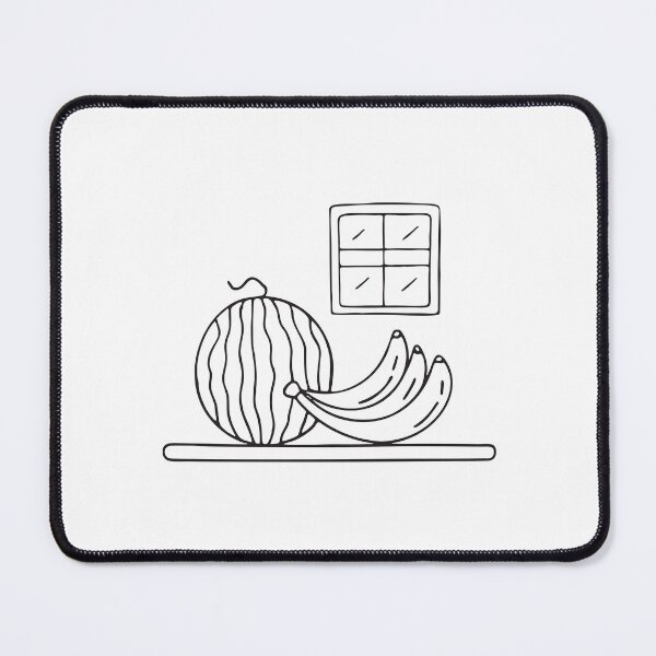 Item preview, A watermelon beside a bunch of bananas on the kitchen near window designed and sold by rasagamastore.