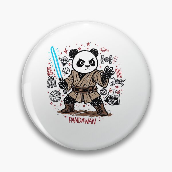 Item preview, Cute Space Panda Warrior Laser Sword Sci-Fi Cartoon Graphic designed and sold by LunaBeautiful.