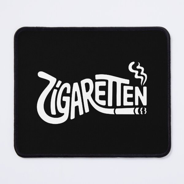 Artikelvorschau, Zigaretten Schriftzug | Raucher Schriftzug Typografie Retro Design Weiß entworfen und verkauft von LoFizzy.