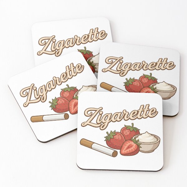 Artikelvorschau, Zigarette Erdbeeren mit Sahne Retro Schrift Lustiges Wortspiel entworfen und verkauft von LoFizzy.