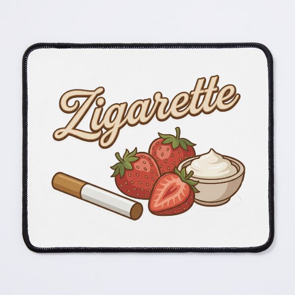 Artikelvorschau, Zigarette Erdbeeren mit Sahne Retro Schrift Lustiges Wortspiel entworfen und verkauft von LoFizzy.