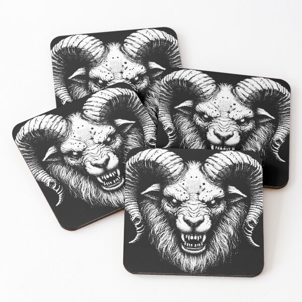 Item preview, Dark Art Aries Zodiac Goat Baphomet Occult designed and sold by MORSPECTIVE.