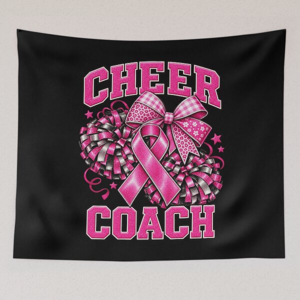Item preview, Cheer Coach Breast Cancer Awareness Pink Ribbon designed and sold by ZephyrCove.