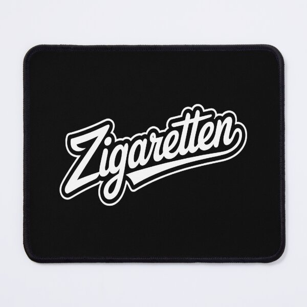 Artikelvorschau, Zigaretten Schriftzug | Raucher Schriftzug Typografie Retro Design Weiß entworfen und verkauft von LoFizzy.