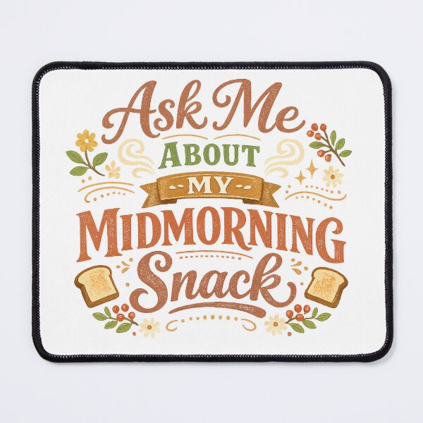 Item preview, Ask Me About My Midmorning Snack Funny Food Lover Snack Quote Design designed and sold by inkoutninja.