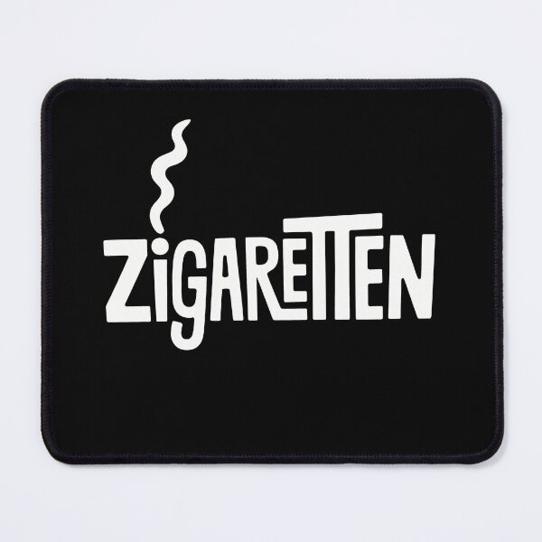 Artikelvorschau, Zigaretten Schriftzug | Raucher Schriftzug Typografie Retro Design Weiß entworfen und verkauft von LoFizzy.