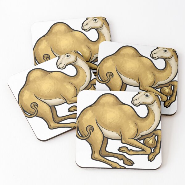 Item preview, Gothic Illuminated Bestiary - Camel with Gilded Fig - Dark Marginalia Beast designed and sold by IllumeInk.