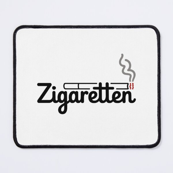 Artikelvorschau, Zigaretten Schriftzug | Raucher Schriftzug Typografie Retro Design Weiß entworfen und verkauft von LoFizzy.