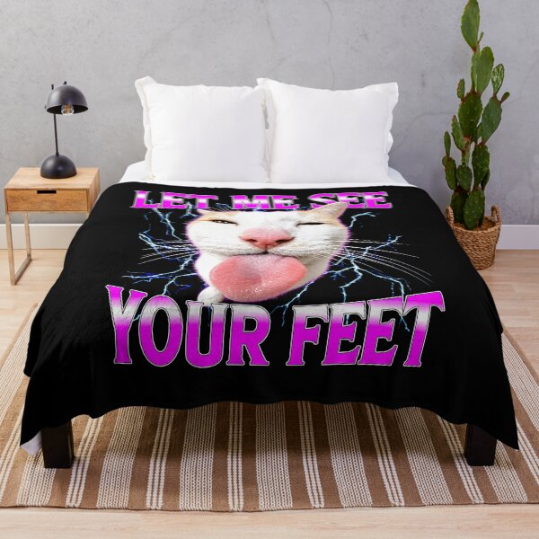 Item preview, Let Me See Your Feet Cat Meme designed and sold by ellapaintcoast.