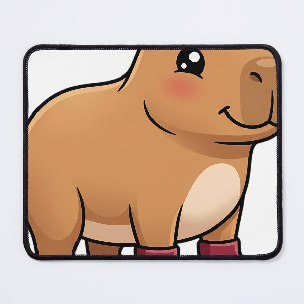 Item preview, Cute Capybara Wearing Ice Skates on a Frozen Pond designed and sold by pumsquare.