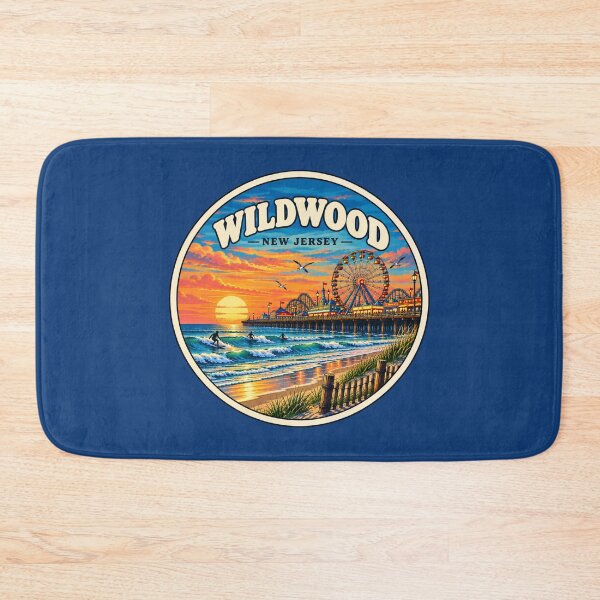 Item preview, Wildwood New Jersey Vintage Beach Boardwalk Travel Badge designed and sold by Swanny's Custom T-shirt and Gift Designs.
