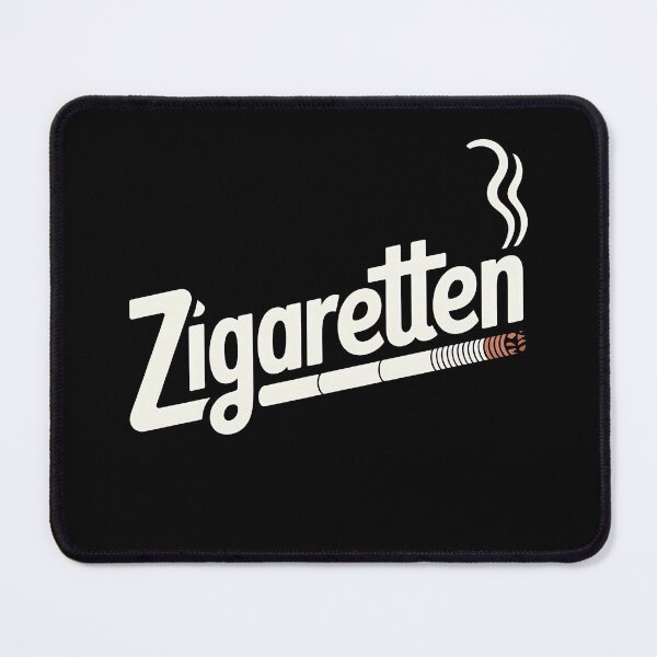 Artikelvorschau, Zigaretten Schriftzug | Raucher Schriftzug Typografie Retro Design Weiß entworfen und verkauft von LoFizzy.