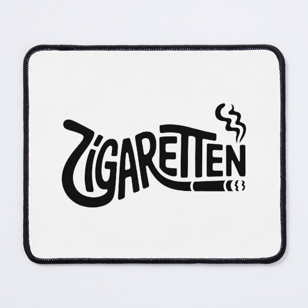 Artikelvorschau, Zigaretten Schriftzug | Raucher Schriftzug Typografie Retro Design Weiß entworfen und verkauft von LoFizzy.