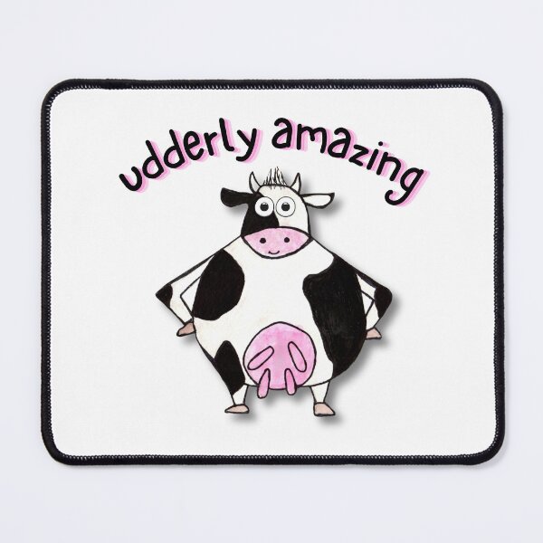 Item preview, udder forward cow with udderly amazing above picture designed and sold by weebeeproducts.