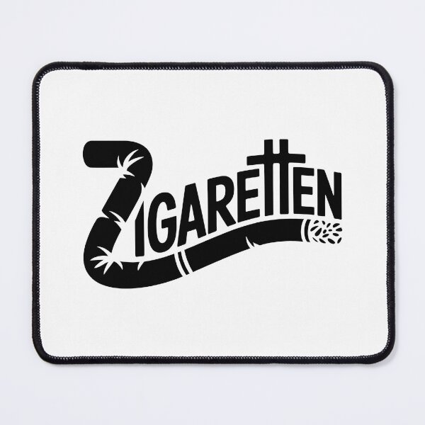 Artikelvorschau, Zigaretten Schriftzug | Raucher Schriftzug Typografie Retro Design Weiß entworfen und verkauft von LoFizzy.