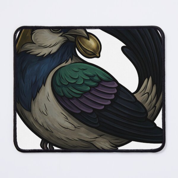 Item preview, Gothic Illuminated Bestiary - Sparrow with Gilded Beechnut - Dark Cloister Familiar designed and sold by IllumeInk.
