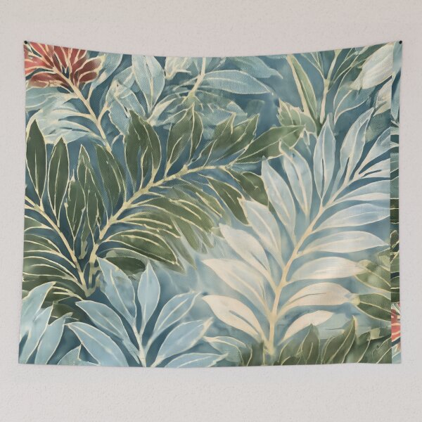 Item preview, Batik Eclectic Indigo Abstract Multi Leaves Pattern designed and sold by scicilysimonee.