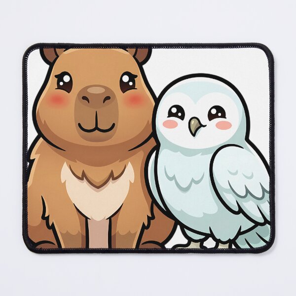 Item preview, Cute Capybara and Snowy Owl Christmas Friends designed and sold by pumsquare.