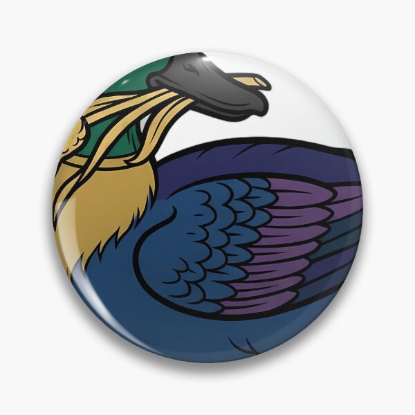 Item preview, Gothic Illuminated Bestiary - Duck with Gilded Bulrush Head - Dark Cloister Familiar designed and sold by IllumeInk.