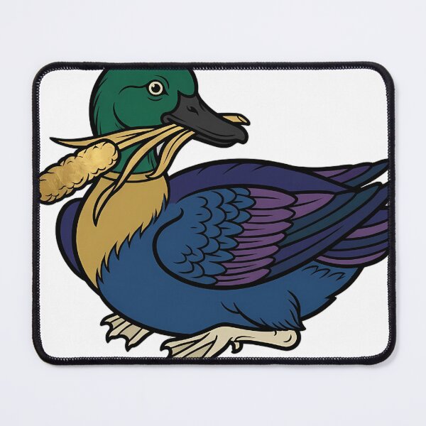 Item preview, Gothic Illuminated Bestiary - Duck with Gilded Bulrush Head - Dark Cloister Familiar designed and sold by IllumeInk.