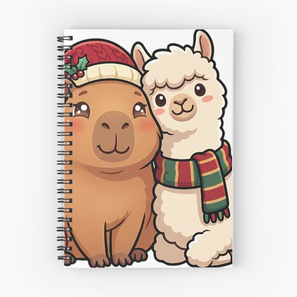 Item preview, Cute Capybara and Alpaca Christmas Friends designed and sold by pumsquare.