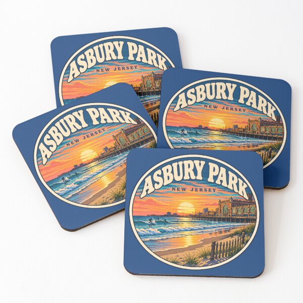 Item preview, Asbury Park New Jersey Vintage Beach Boardwalk Travel Badge designed and sold by Swanny's Custom T-shirt and Gift Designs.