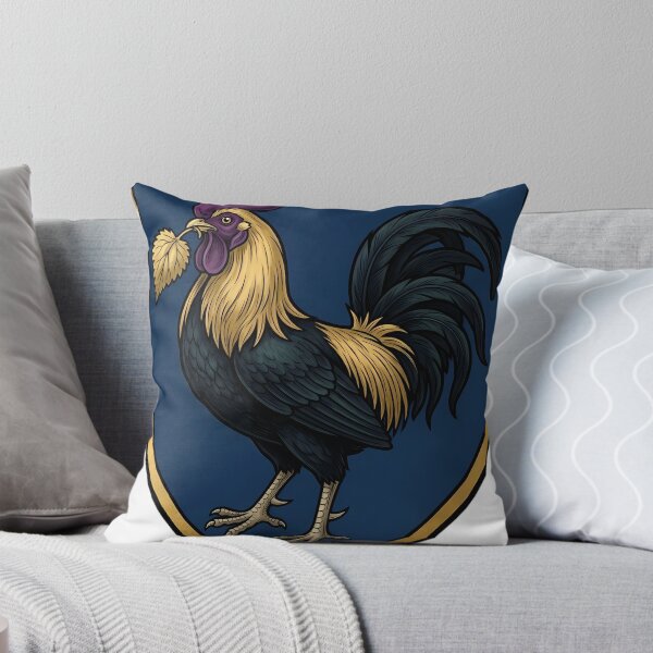 Item preview, Gothic Illuminated Bestiary - Rooster with Gilded Nettle Leaf - Heraldic Shield Charge designed and sold by IllumeInk.