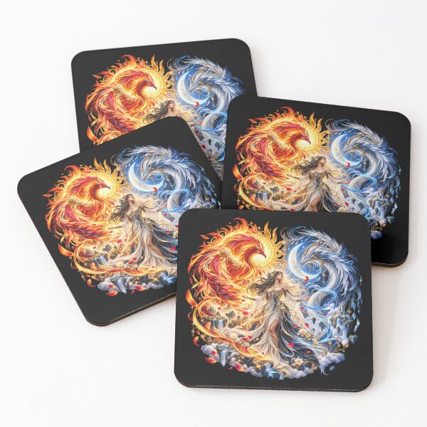 Item preview, Solar Lunar Goddess – Fire and Ice Fantasy designed and sold by TroviTutto.
