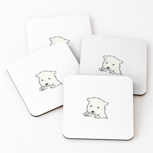 Item preview, Small White Puppy Face With Paws designed and sold by raun.draw.