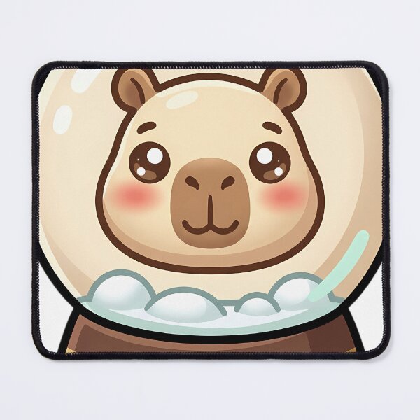 Item preview, Kawaii Snow Globe with a Capybara Face - Cozy Christmas designed and sold by pumsquare.