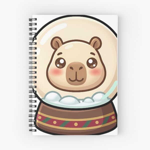 Item preview, Kawaii Snow Globe with a Capybara Face - Cozy Christmas designed and sold by pumsquare.
