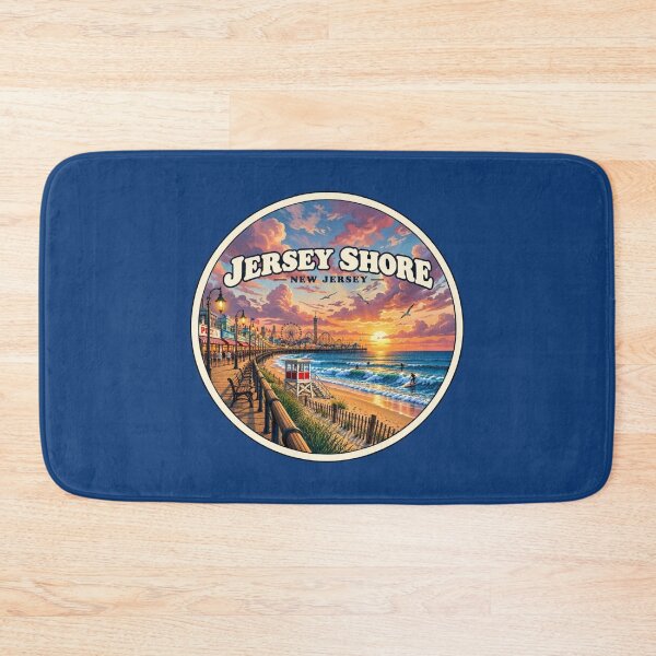 Item preview, Jersey Shore New Jersey Vintage Coastal Travel Badge designed and sold by Swanny's Custom T-shirt and Gift Designs.