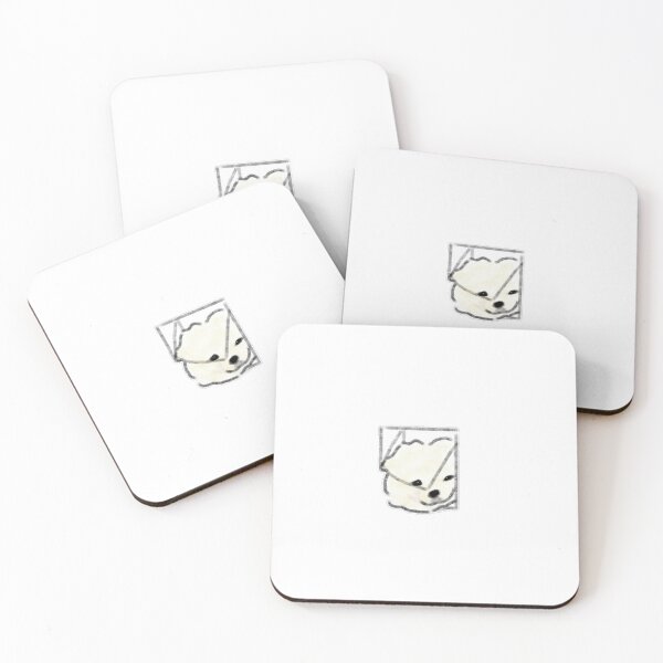 Item preview, White Fluffy Puppy Peeking From Window designed and sold by raun.draw.