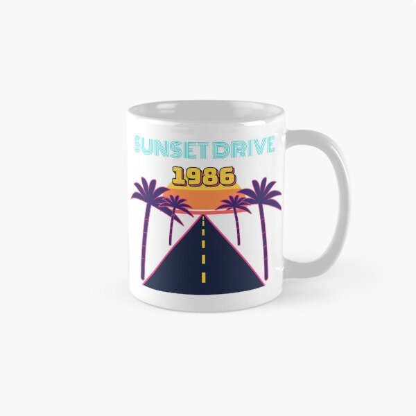 Item preview, Sunset Drive 1986 - Retro Synthwave Road Trip designed and sold by Playful Paper Club.