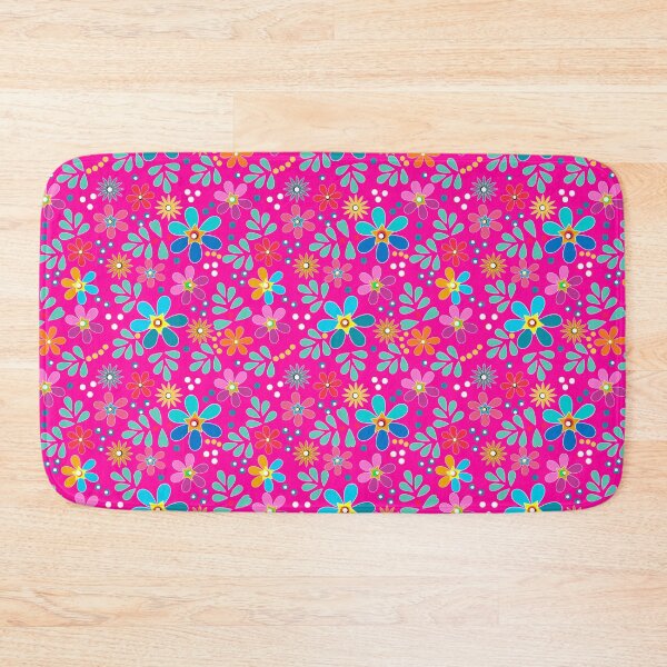 Item preview, floral pattern retro crimson sixties designed and sold by fuzzyfox.