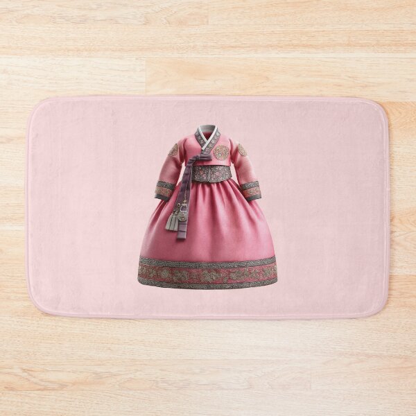 Item preview, Elegant Pink Hanbok with Gold Leaf Embroidery designed and sold by colorful-white.