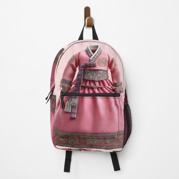 Item preview, Elegant Pink Hanbok with Gold Leaf Embroidery designed and sold by colorful-white.