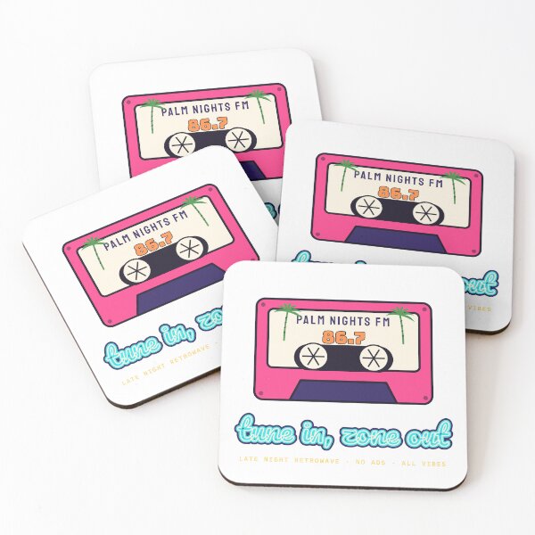 Item preview, Palm Nights FM 86.7 - Retro Cassette Radio designed and sold by Playful Paper Club.